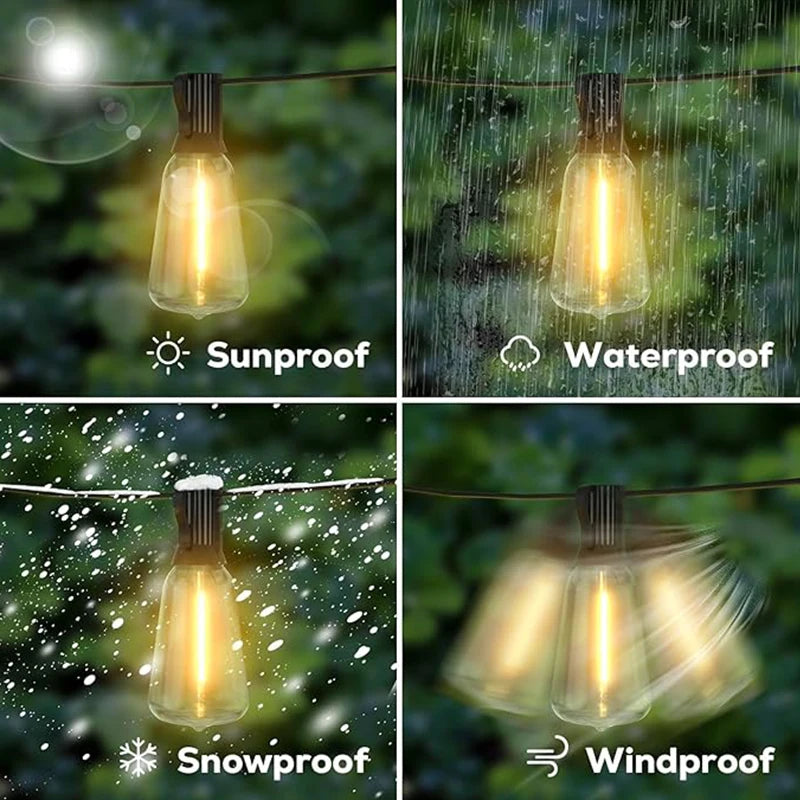 Outdoor ST38 Led String Lights EU 220V US 110V E12 Shatterproof Waterproof Connected For Party Light Camping Light Chai