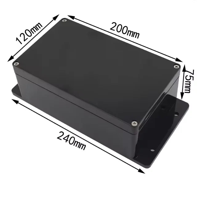 Outdoor Waterproof Plastic Junction Box (Black & White) - IP-Rated Plastic Enclosure & Electronics Project Instrument Shell Case