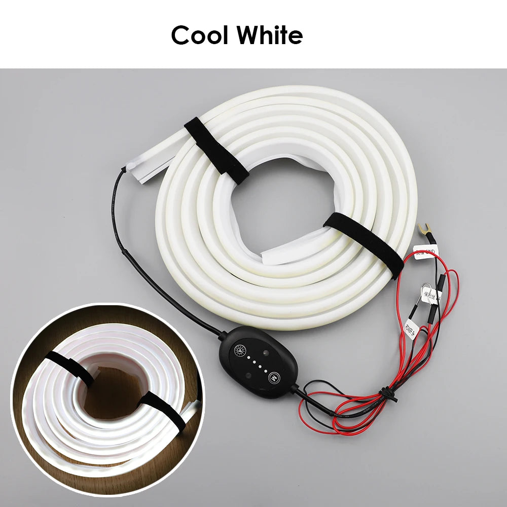 LED Frunk Light Strip for Tesla Model Y/3 & Highland - Automatic Waterproof Magnetic Trunk Decorative DIY Ambient Lighting