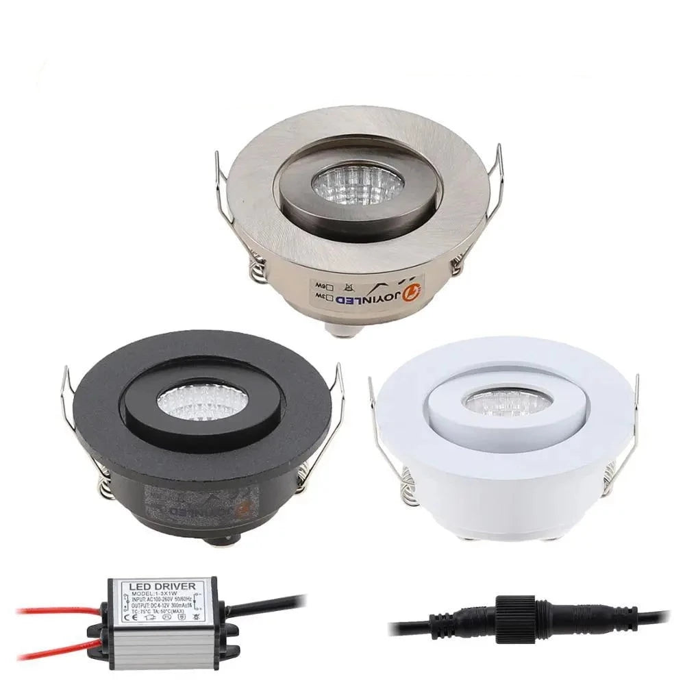 Dimmable LED Waterproof IP65 COB Ceiling Outdoor Recessed 3W AC90-260V DC12V Warm White LED Downlight Hotel Villa Home Lighting