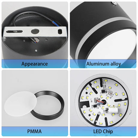 Surface Mounted Ceiling Downlight Lamp Spotlight 5/10/15w Cob Led Spot Lights Ceiling Fixtures Lighting For Bedroom Kitchen Home