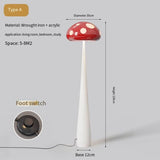 2025 New Floor Lamp Living Room Sofa Side Atmosphere Mushroom Floor Lamp Bedroom Bed Cute Cream Wind Dopamine Children