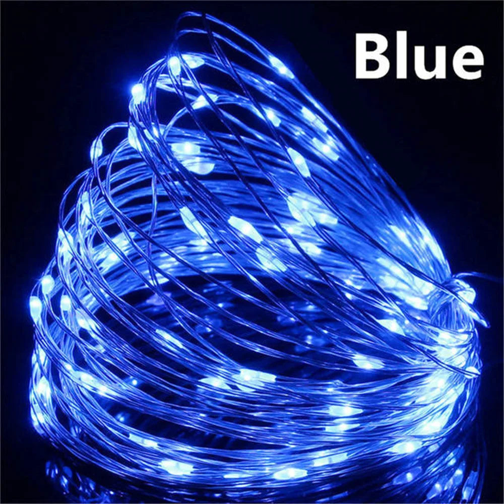 USB LED String Lights Copper Silver Wire - 10M 20M 30M Waterproof Fairy Lights