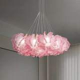 Nordic New Highend Acrylic Flower Pendant Lamp Living Room Restaurant Bedroom Villa Hotel Creative Chandelier Art Lighting Decor