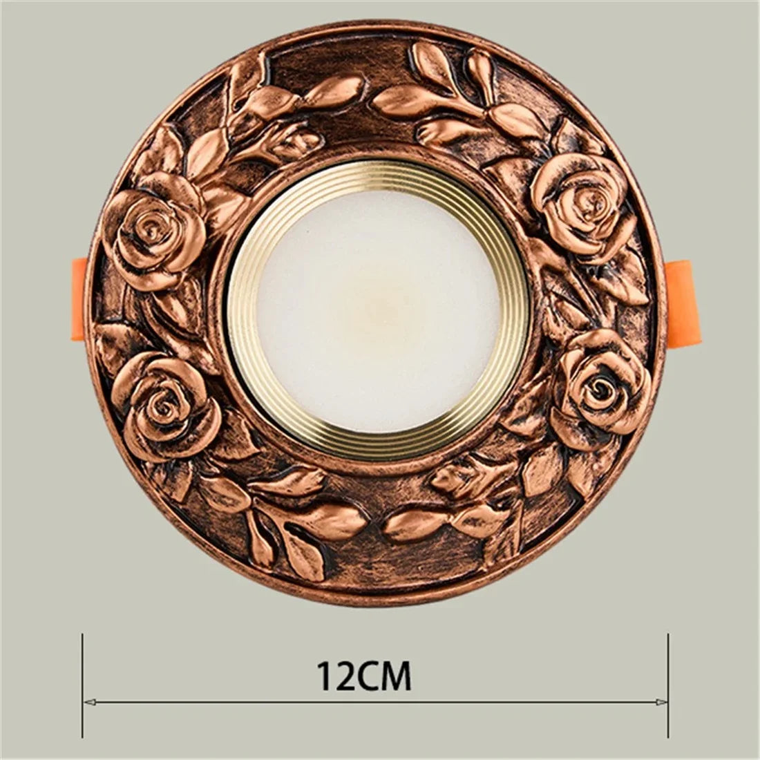 American Retro Industrial Resin Bronze LED Recessed Downlight (3W-10W, 6cm Cutout) - 110V/220V Eyeball Spotlight Fixture for Living Room & Accent Decor