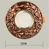 American Retro Industrial Resin Bronze LED Recessed Downlight (3W-10W, 6cm Cutout) - 110V/220V Eyeball Spotlight Fixture for Living Room & Accent Decor