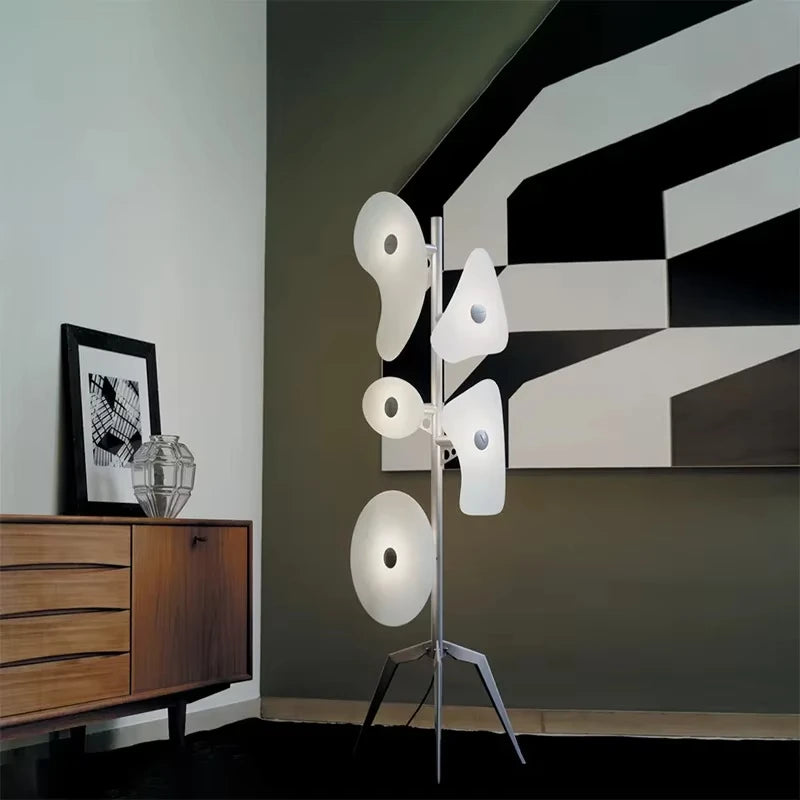 Modern Creative LED Floor Lamp - Artistic Designer Standing Light Fixture for Living Room Accent & Bedroom Bedside Decor