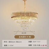 Nordic Luxury Crystal Chandelier Round Pendant Light LED for Living Room Hotel Lobby Hallway Modern Home Decor Hanging Lamp