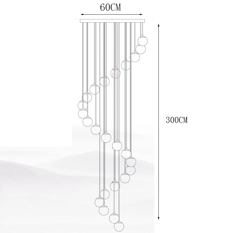 Modern Stair chandelier Pendant lights indoor lighting Ceiling lamp hanging light led Chandeliers for living room indoor lightin