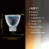 LED Mini spotlight 4-20PCS MR11 GU4.0 Low voltage AC/DC 12V 3W 3000K/4000K/6000K super light suitable for kitchen and study