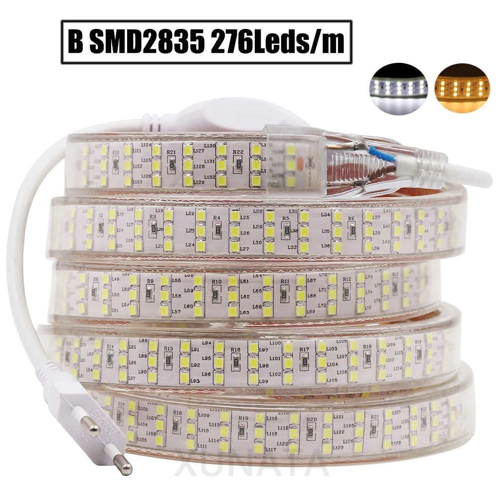 240Leds/m LED Strip SMD 5730 2835 5050 5630  220V 240V Waterproof LED Tape Rope Light RGB Warm White Home Decoration Lighting