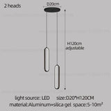 Minimalist Chandelier Nordic Hanging Modern LED Pendant Light Living Room Restaurant Villa Loft Ceiling Staircase Pendant Light