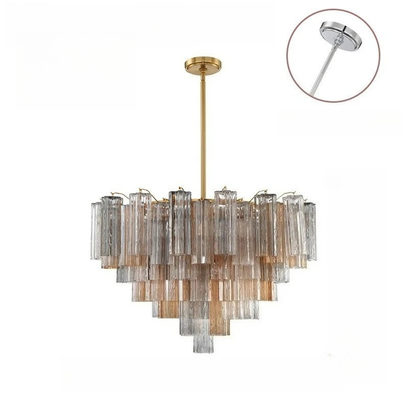 Italian Murano Glass Chandelier Pendant Light - Luxury Handblown Ceiling Hanging Lamp Fixture for Living Room, Hotel, Restaurant & Dining Room Decor