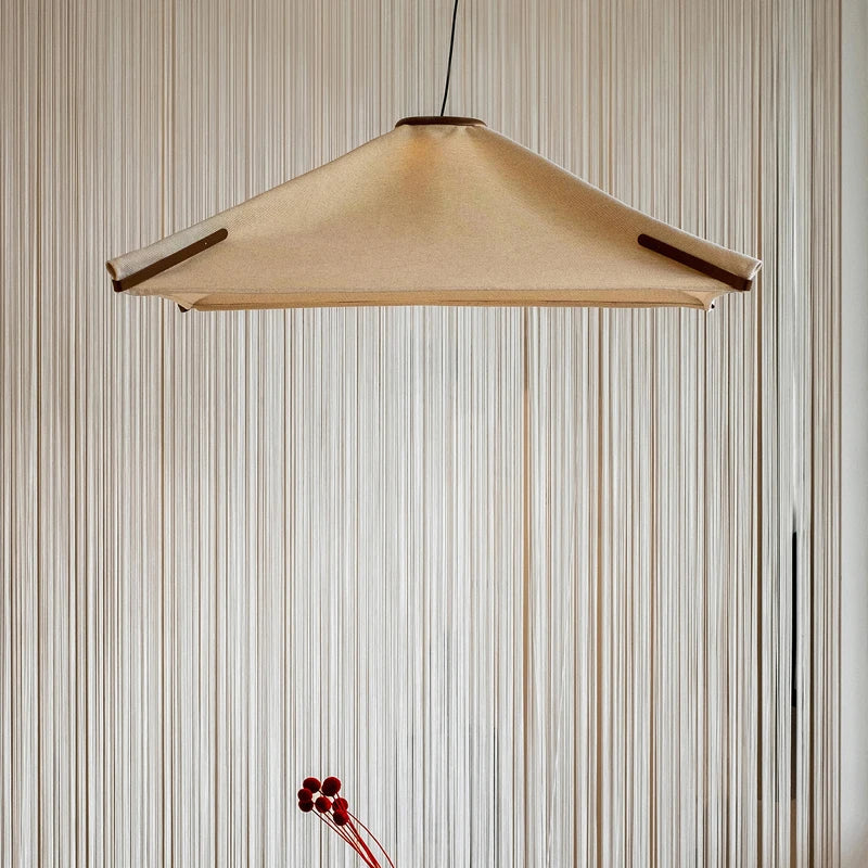 French Fabric Wabi Sabi Pendant Light Nordic Cotton and Linen Multi-layer Dining Room Bedroom Living Room Home Decoration Light