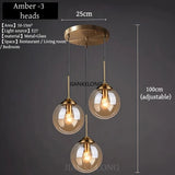 Modern Luxury Glass Chandelier - Nordic Metal LED Pendant Light