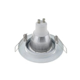 Round Adjustable LED Recessed Frame - Metal Spotlight Fitting for GU10 & MR16