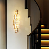 Modern Crystal Wall Lamp 3-Layer Wall Crystal Sconce Light E14 Led Corn Lights