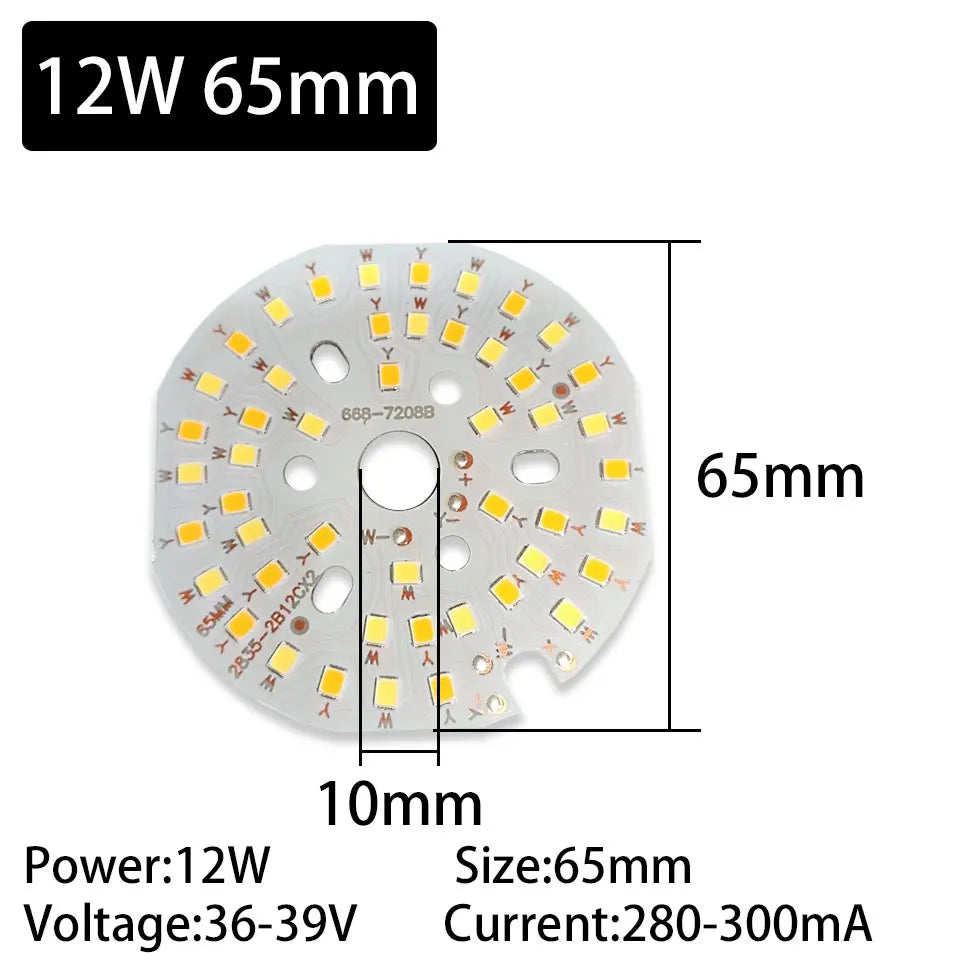 LED Bead Ceiling Lamp Renovation Lamp Board Circular Dual Color Dimming Bulb 3W 5W 7W 9W 12W 18W 24W Down Lamp SMD Light Source