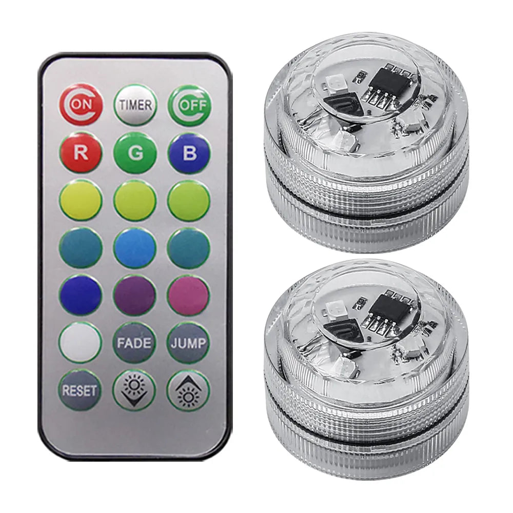 44048649552129Wireless Adhesive LED Car Interior Ambient Light Remote Control Decoration Auto Roof Foot Atmosphere Lamp diamond diving light