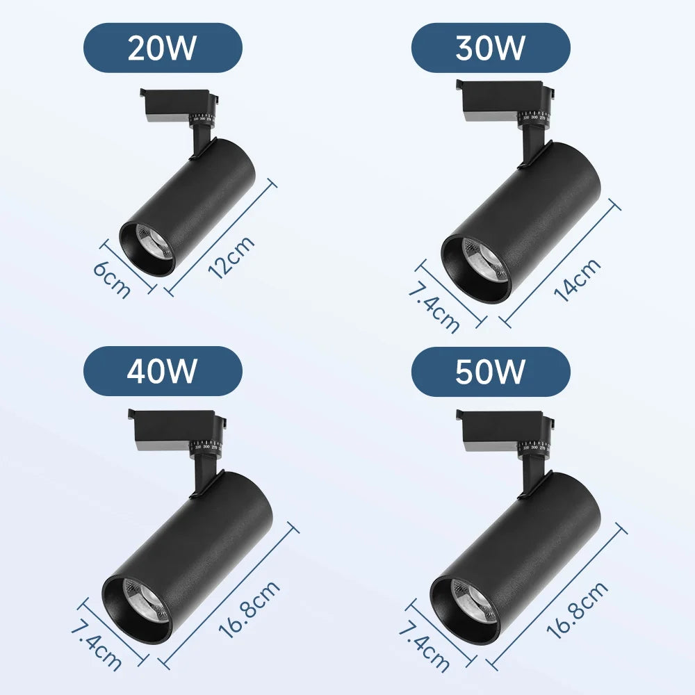Full Set LED Track Lighting System - COB Ceiling Spotlights for Kitchen & Living Room