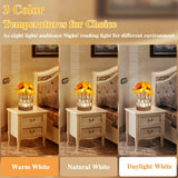 LED Crystal Sunflower Table Lamp - 3 Colors Dimmable Magic Cube Light
