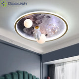 Modern Nordic Lunar Surface Astronauts-Shaped LED Ceiling Lights Art Lamps for Salonchildren Bedroom Home Decoration Chandeliers