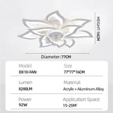 Modern LED ceiling fan lights with remote control chandelier lights Lamps for room living room dining room home appliance