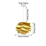 Modern Wood Petal Pendant Lamp, E27 Wooden Rose Chandelier for Kitchen Island Bedroom Living Room Ceiling Light Fixture