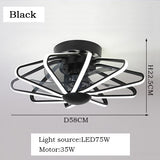 LED ceiling fan with Lights remote control home decor ventilator lamp Living room Bedrpoom DC ceiling fan lamp