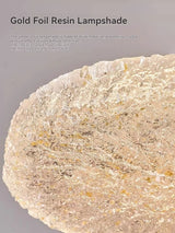 Minimalist Resin Ceiling Light Gold Luxury Led for Bedroom Living Room Decor 40cm 50cm 60cm Round Ceiling Lamp