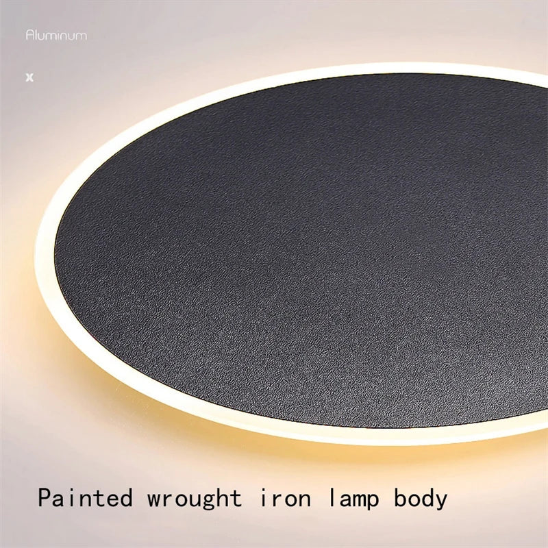 Modern Minimalist Round LED Wall Lamp - Touch Switch & Motion Sensor Porch Light