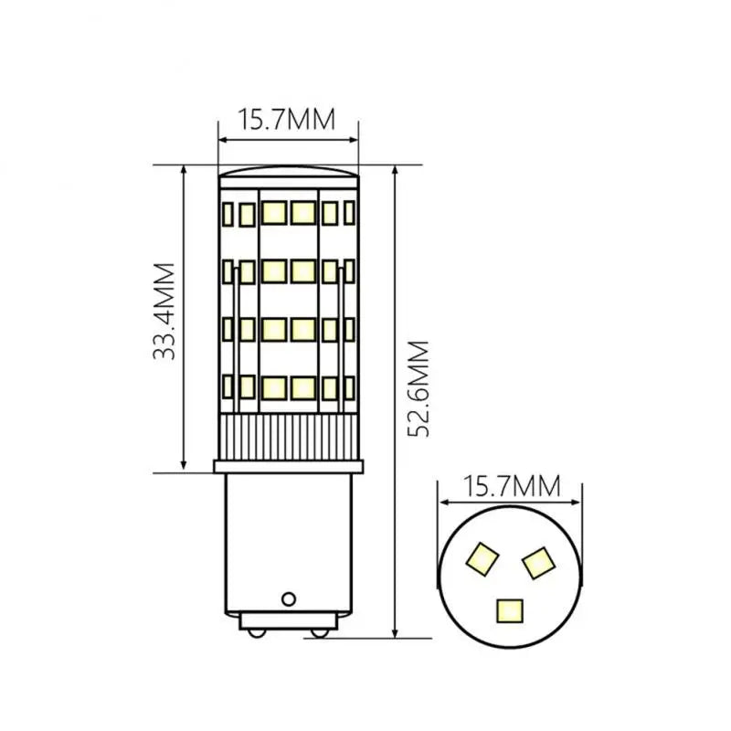 Led Lights Super Bright Crystal Lamp Lights For Sewing Machine Corn Bulbs 350-360lm High Brightness 220v Energy Saving
