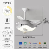 2026 New Nordic Fan Pendant Lamp Creative Airplane Cartoon Fish Children's Bedroom Chandelier Personality Fan Light Fixture