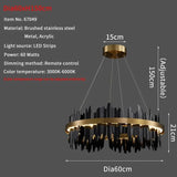 Modern Chandeliers For Dining Room Living Room With Remote Control LED Hanging Lamp Kitchen Island Pendant Light Lustre Fixtures