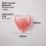 2026 New Trend Art Pink Glass OZ0105 Hanging Lamps Pendant Light Chandelier Indoor Lighting For Foyer Dinning Room Living Room