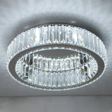 Modern Big Crystal Ceiling Lamp LED Light Circle Chandelier Lustre Indoor Bedroom RC Dimmable Fixtures Living Room