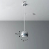 Nordic Plating Sliver Globe Ball Mirror Pendant Lights E27 Iron Hanging Lamp luxury Silver Brass Art Kitchen Hotel Pendant Lamp
