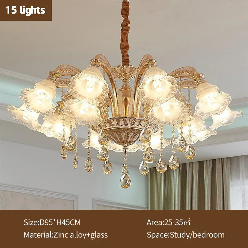 Nordic Modern Luxury Ceiling Chandelier Lighting 2025 Lustre Living Room Hotel Villa Lobby Crystal Hanging Lamp Luminaria Lights