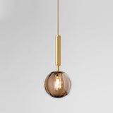 Nordic Colored Glass Pendant Lights Modern Simple Glass Art Hanging Lamp Restaurant Bar Sus pendent Bedroom Bedside Lamp Fixture