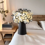 Nordic Italian Designer Flower LED Table Lamp (E14 Bulb Base) - Simple Modern Creative Accent Desk Light for Bedroom Bedside & Living Room Decor