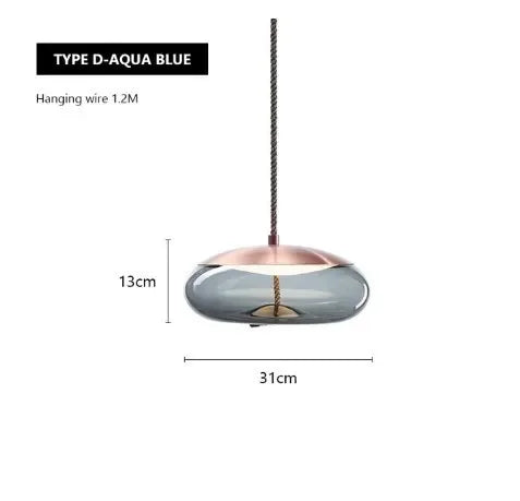 Modern Hemp Rope Glass Pendant Light Luminaire Rope Hanging Lamp Designer Cafe Bar Fixtures Drop Ship Knot Home Decor Chandelier