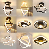 Small Modern LED Ceiling Light 2 Rings Creative Design Ceiling Lamp Indoor Lighting Fixtures Hallway Balcony Aisle Office Lustre