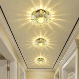 LED Crystal  Embedded Ceiling Light for Home Living Room Corridor Decorative Ceiling Lamp Porch Balcony Indoor Lighting
