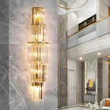 Luxury Hotel Lobby Large Big Crystal Wall Lamp for Club Hall Villa Living Room Bedroom Office Banquet Indoor Lighting Fixtures