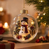 1-5pcs Christmas Tree Ornament Clear Xmas Ball Transparent Hanging Pendant Creative Sports for Holiday Party Home Gift