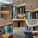 LED restaurant pendant light, dining table lighting, kitchen bar light, linear light, office pendant light, modern and minimalis