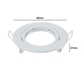 Round Adjustable LED Recessed Frame - Metal Spotlight Fitting for GU10 & MR16