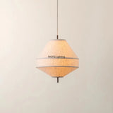 Wabi Sabi Fabric Pendant Light Japanese White Cloth Chandelier Nordic Restaurant Dining Room Home Decor Lantern Hanging Light