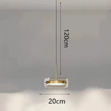 LED Italian minimalist restaurant pendant light, high-end glass dining table bar, desk lamp, modern island dining room lighting