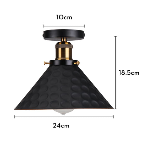 Vintage Retro Ceiling Light Flush Mount Lamp Shade Industrial Lights Lighting for Indoor Bedroom Kitchen Living Room Home Decors